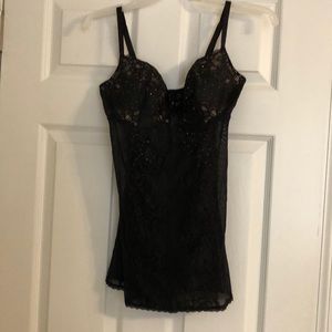 Black satin & lace slip,Great condition never worn